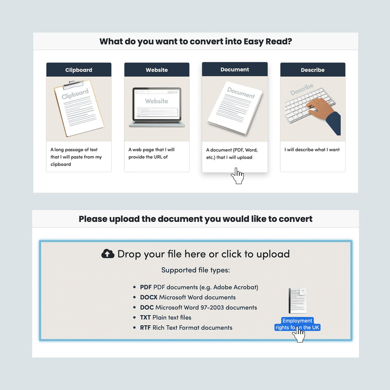 Convert existing content - Step 1